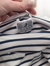 Charger l&#39;image dans la galerie, Blouse marinière en coton voile bleue
