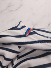 Charger l&#39;image dans la galerie, Blouse marinière en coton voile bleue

