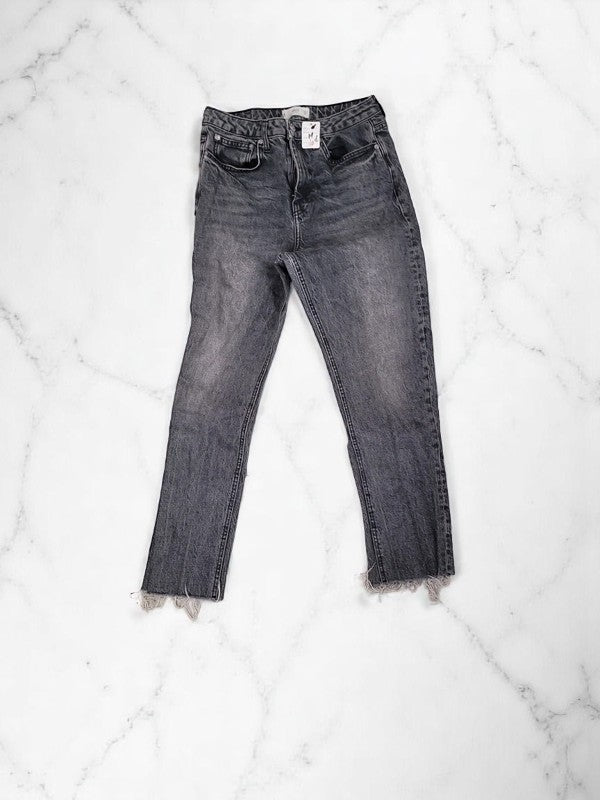 Jeans gris mango taille haute taille m