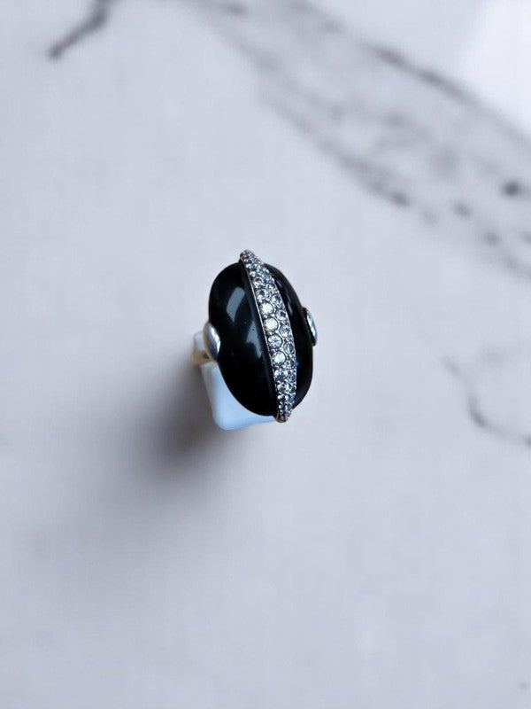 Bague en argent et pierre onix taille 61