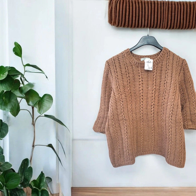 Pull court brun Olivier strelli taille L