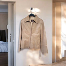 Charger l&#39;image dans la galerie, Veste en cuir beige taille l bruphils
