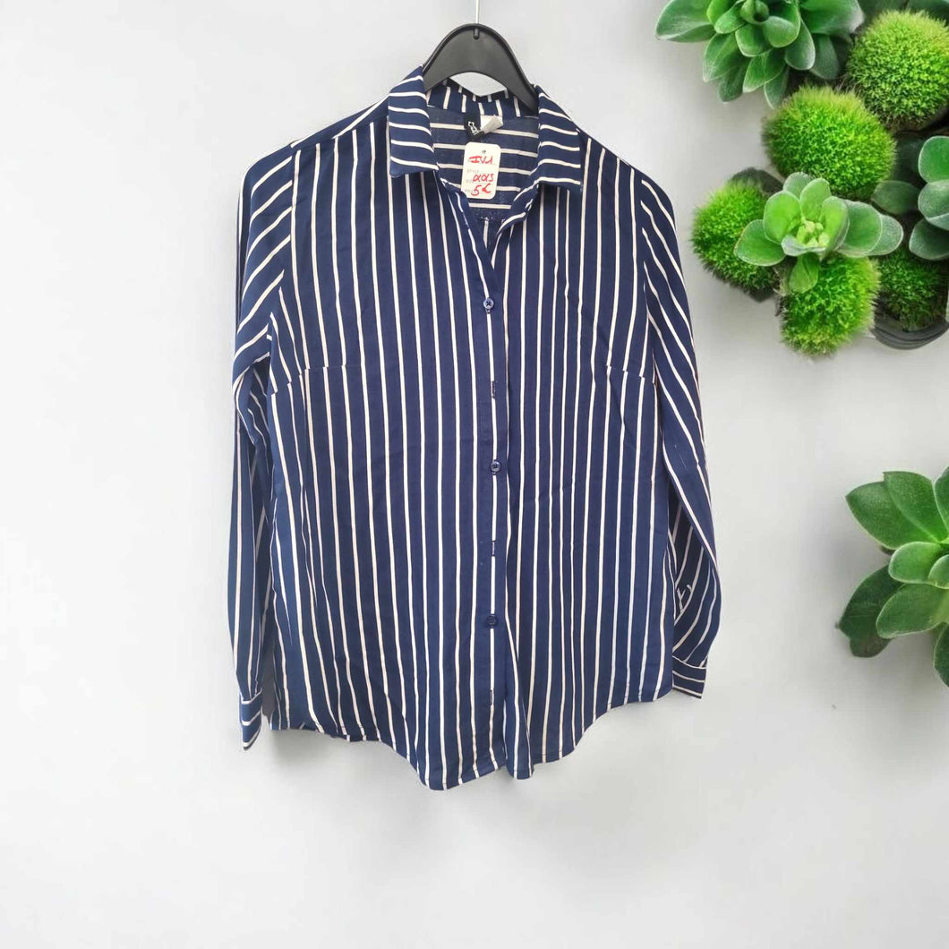 chemise lignée taille xxs bleu et blanc