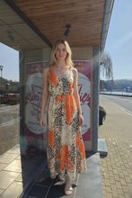 Charger l'image dans la galerie, Robe orange et léopard taille m
