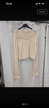 Charger l'image dans la galerie, Pull en crochet beige taille unique
