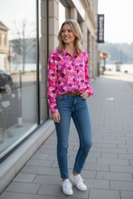 Charger l'image dans la galerie, Chemisier fleuri fuchsia taille S
