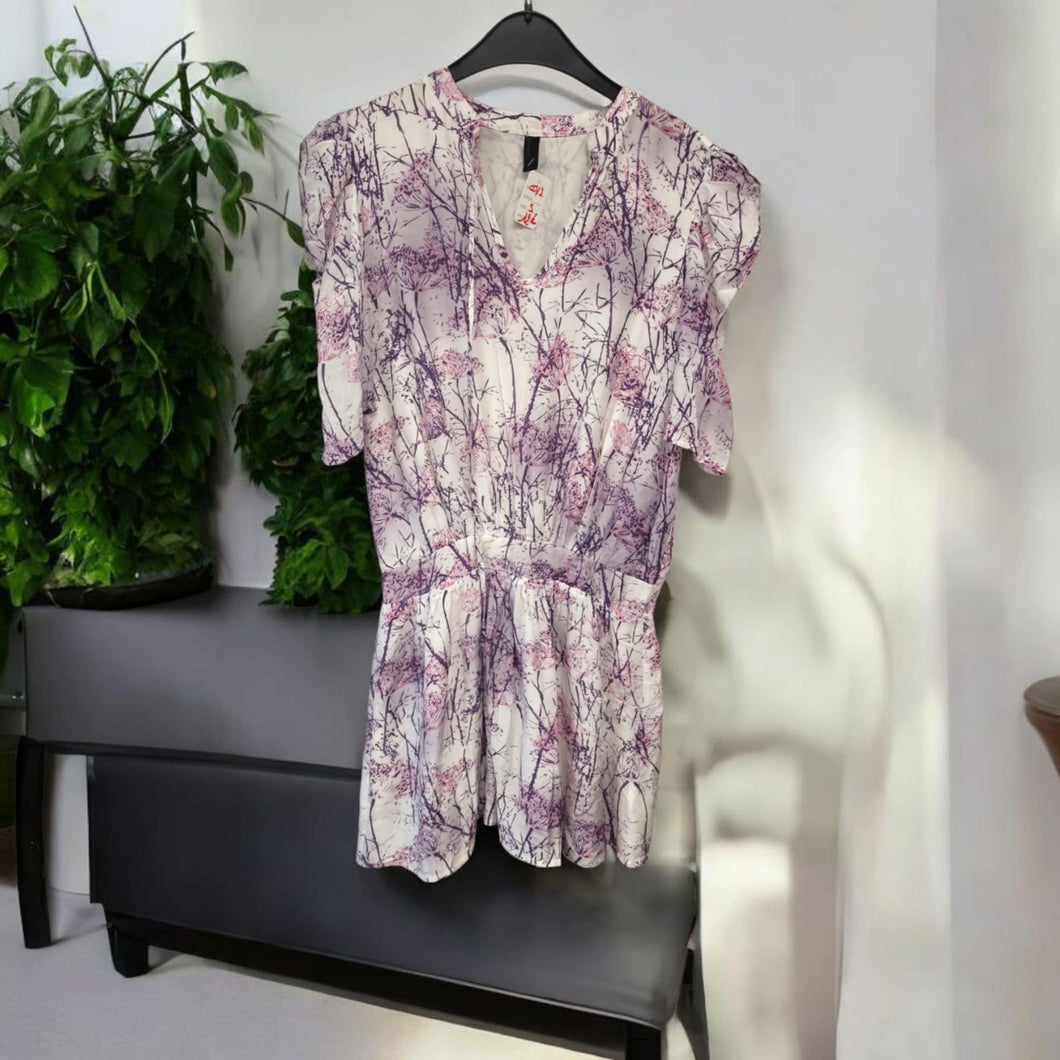 Tunique cintrée à imprimé floral taille S