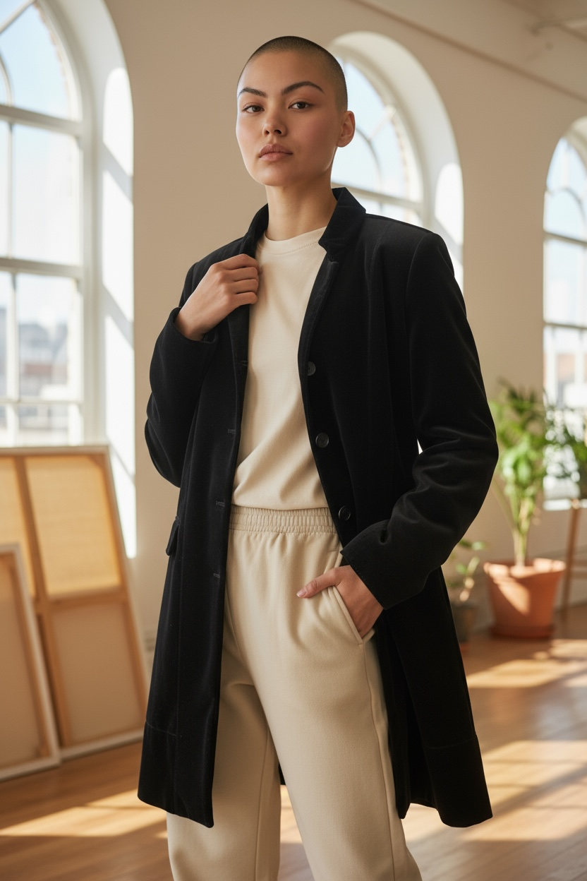 Veste noire en velours zara taille L