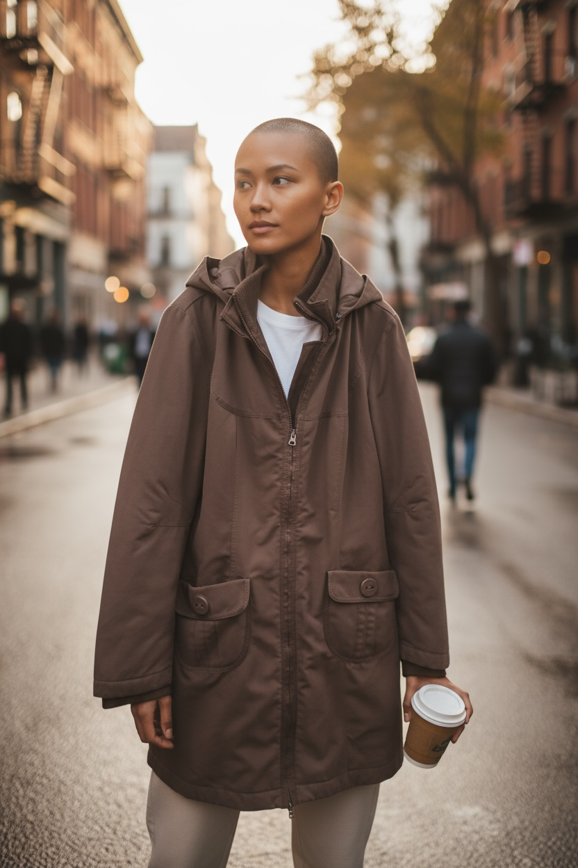 Manteau brun promod Taille 44