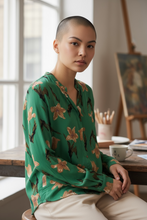 Charger l&#39;image dans la galerie, Chemisier vert vero moda taille m
