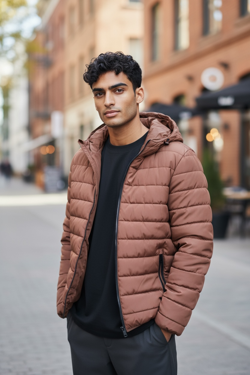 Manteau brun taille xxl