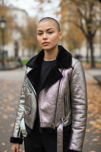 Charger l&#39;image dans la galerie, Veste doree et noire l olive verte
