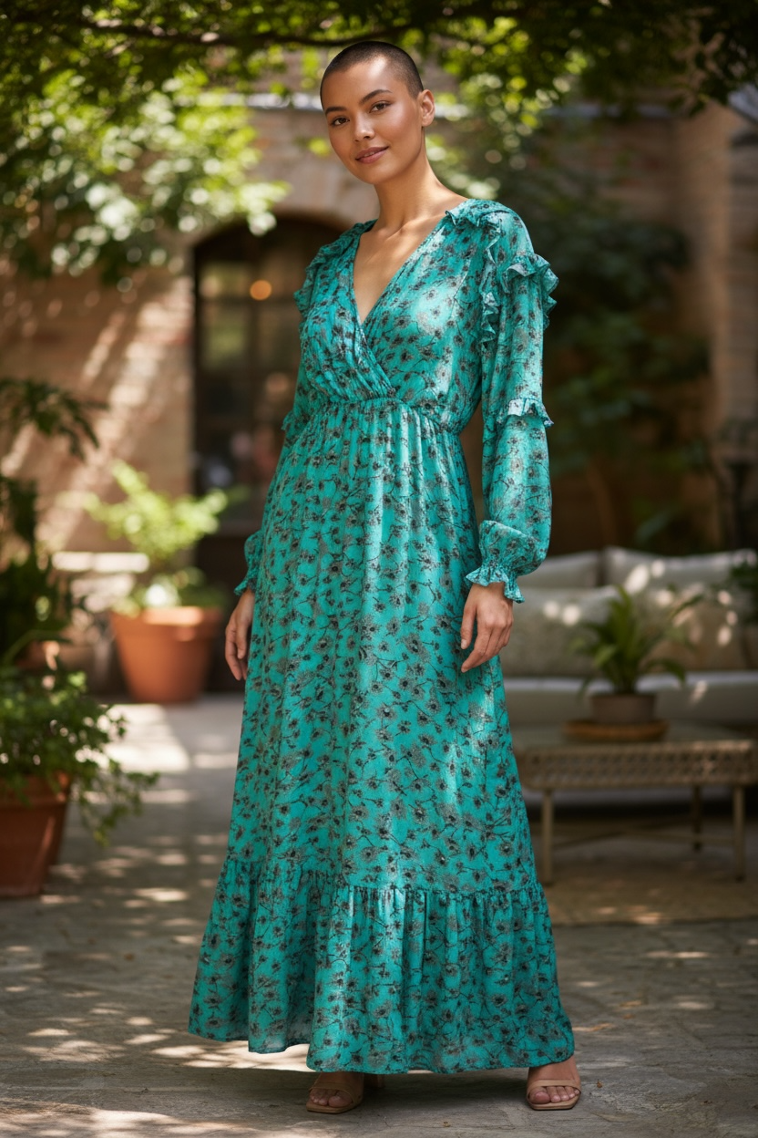 Robe verte imprevu taille xs