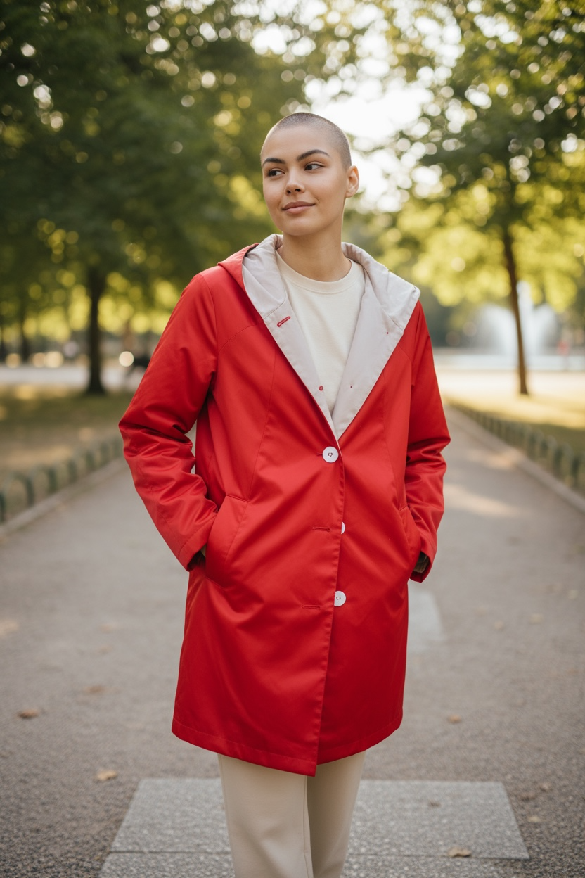 Trench rouge civas taille m