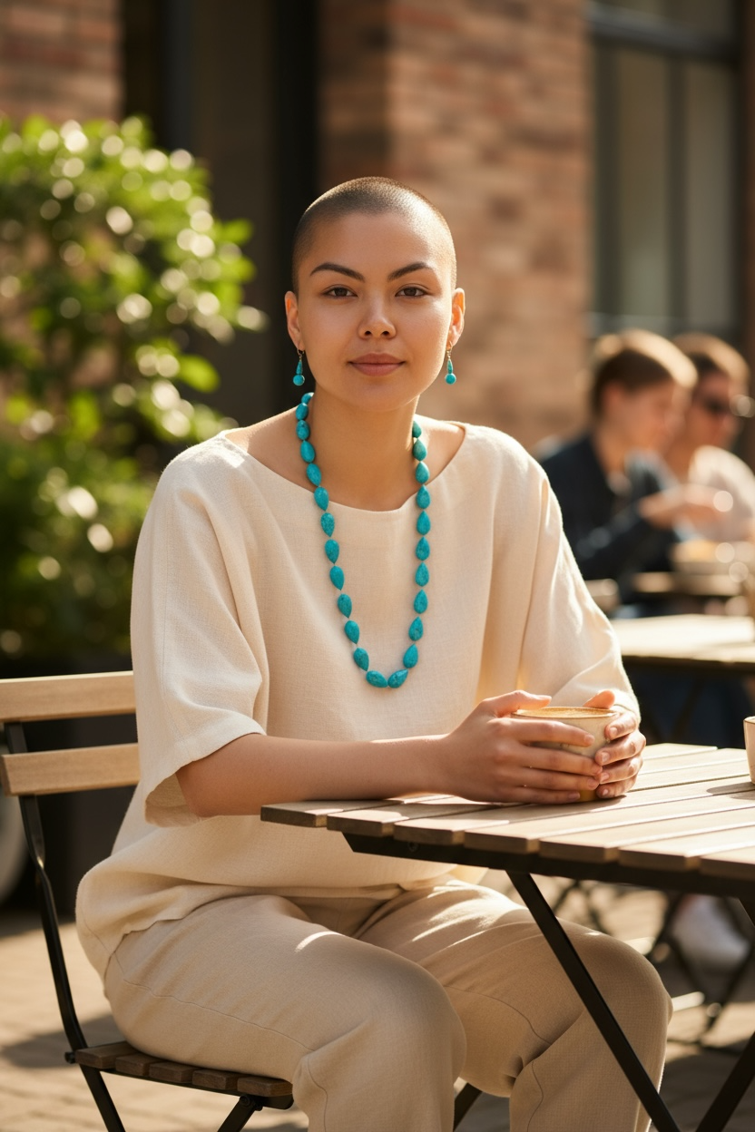 Ensemble en turquoise