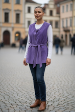 Charger l&#39;image dans la galerie, Veste san manche cuir taille s
