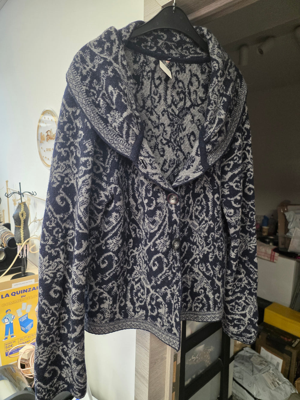 Veste gilet bleu taille unique