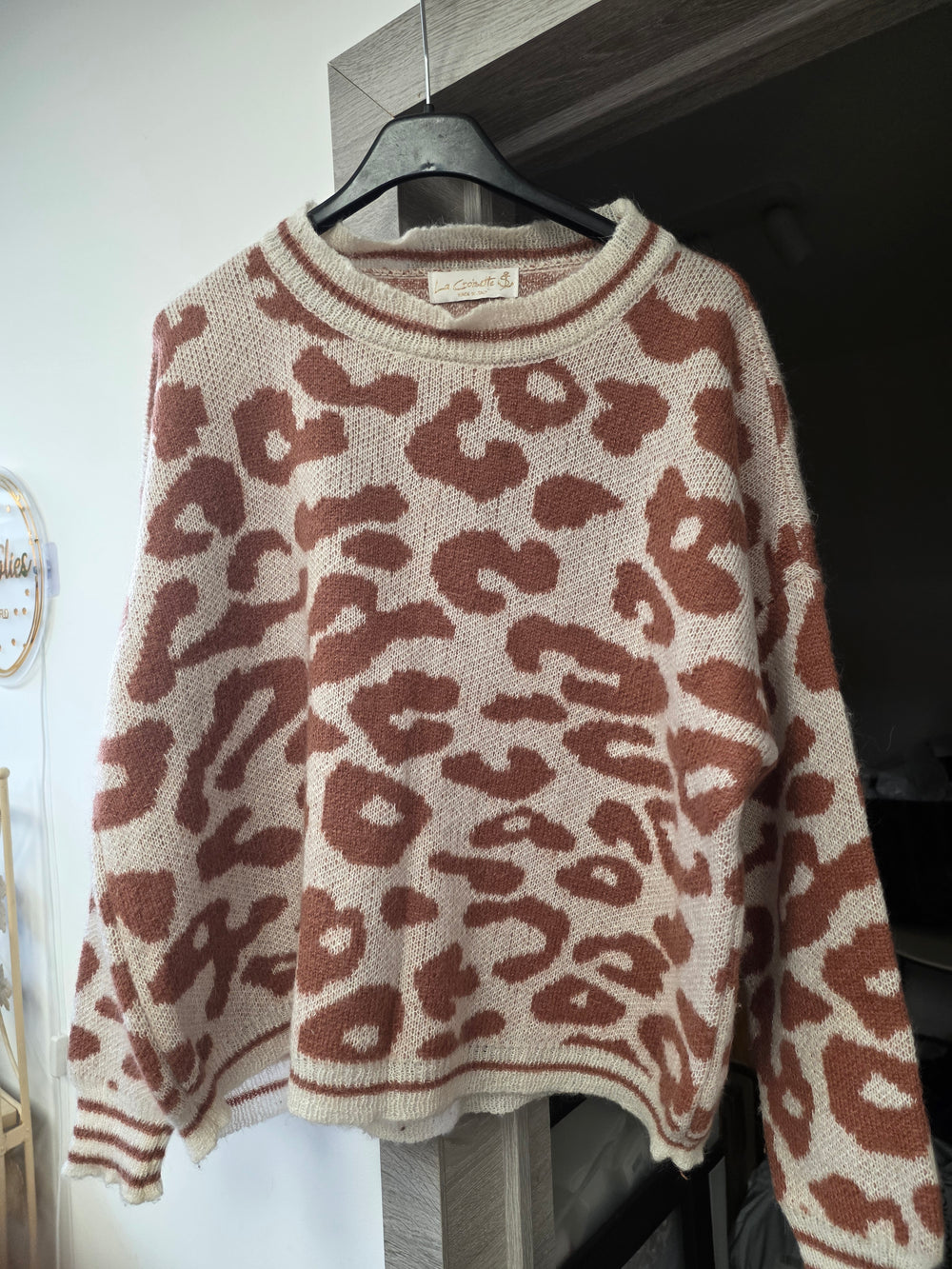 Pull taille unique leopard