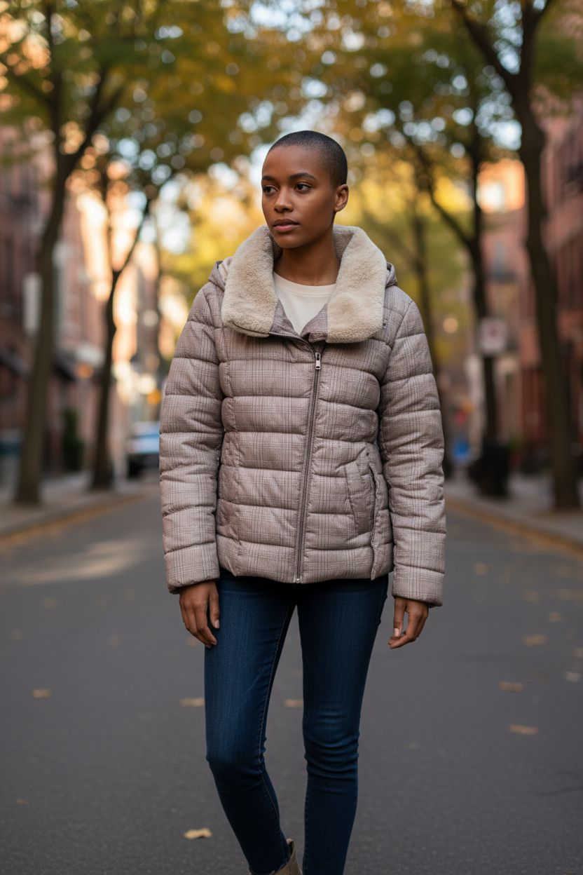 Manteau cassis taille L