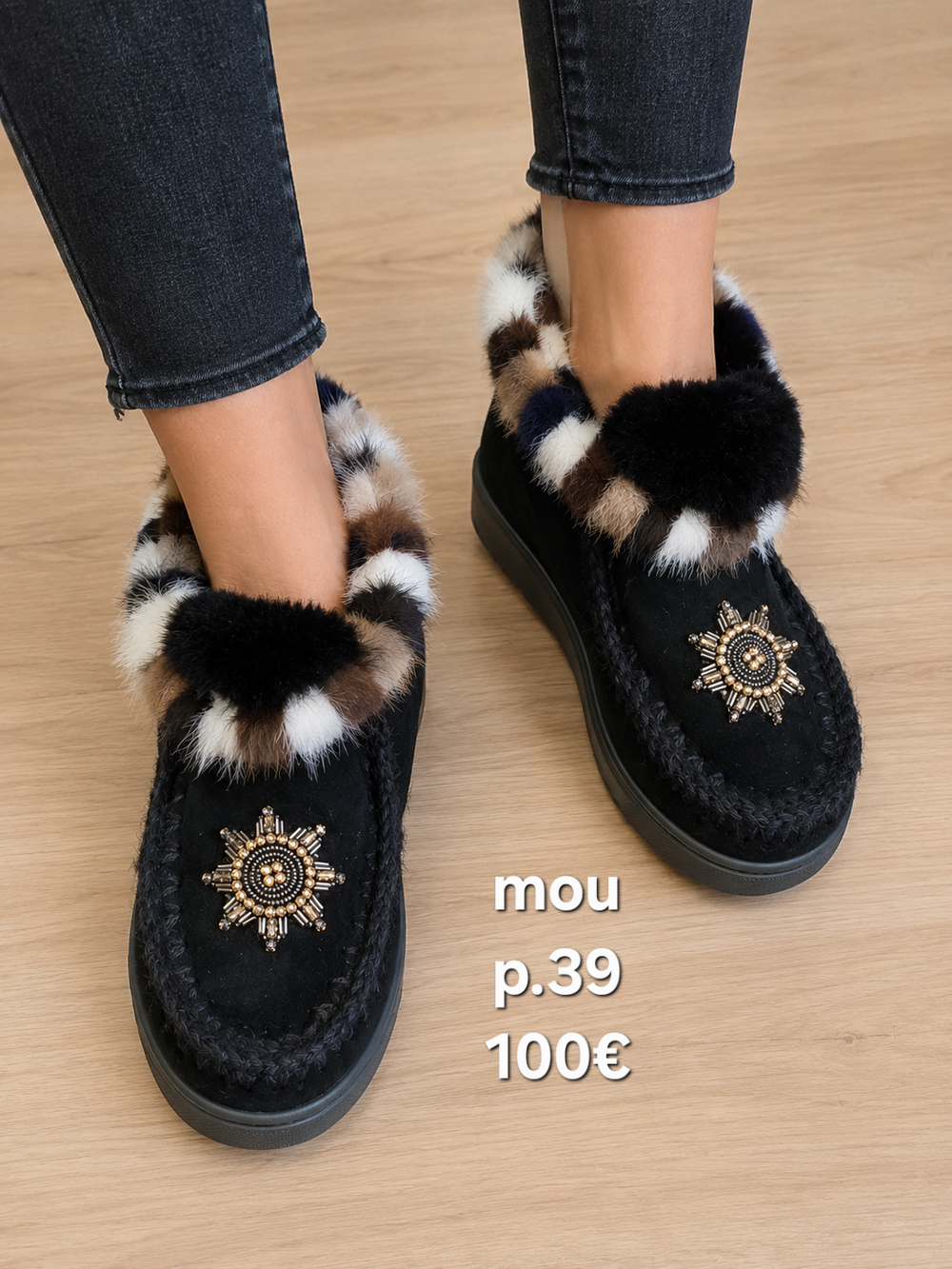 Bottine noire mou pointure 39