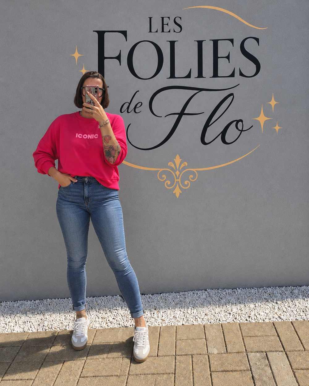 Pull rose iconic taille unique