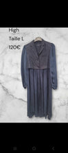 Charger l&#39;image dans la galerie, Robe bleue high taille L
