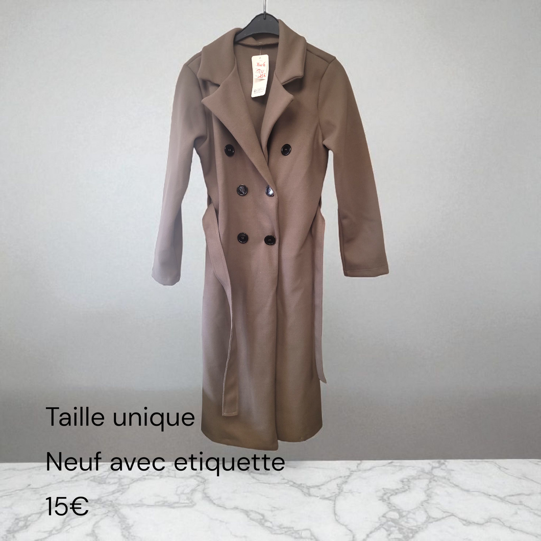 Trench brun taille unique