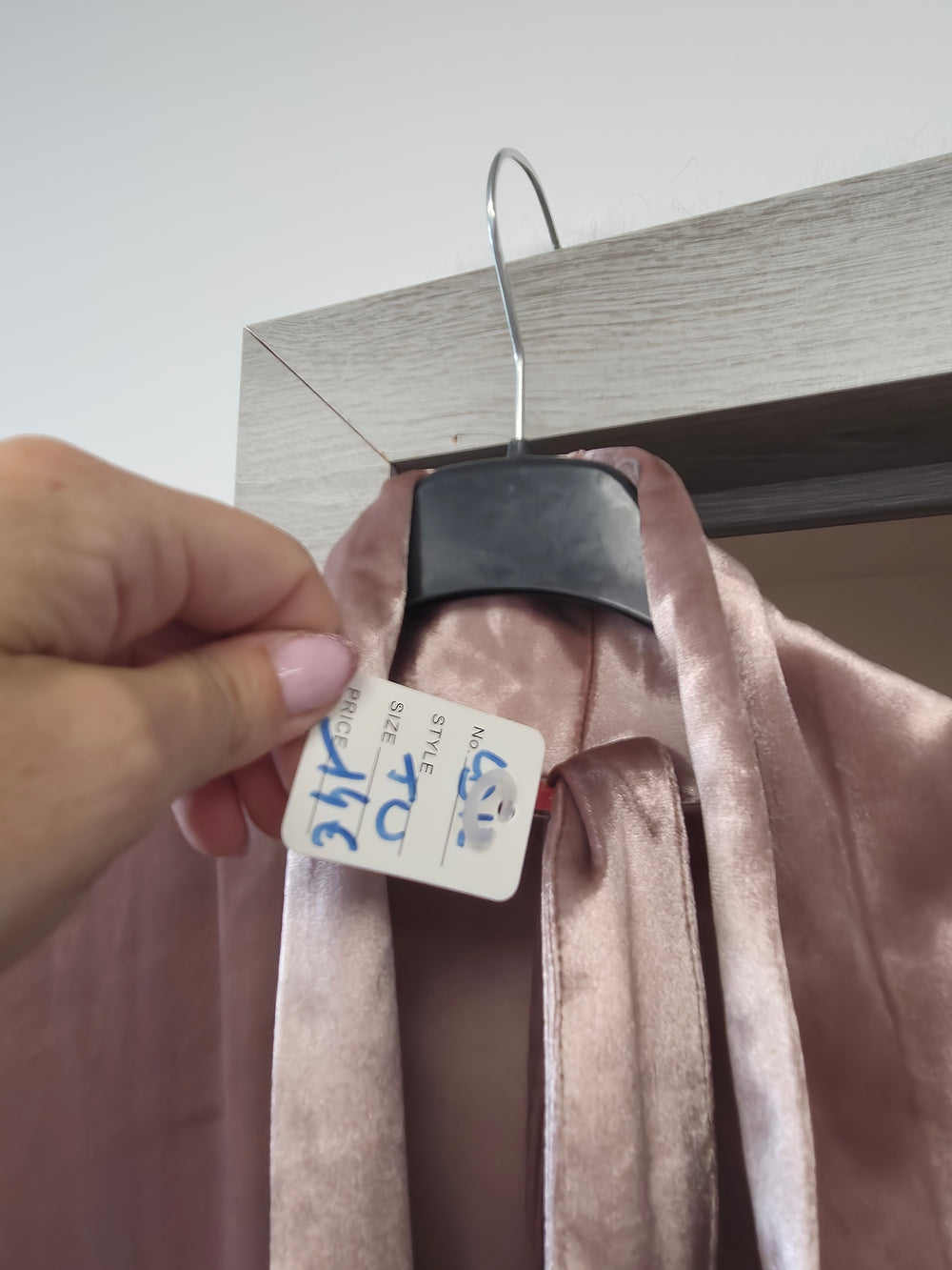 Blouse suedine rose taille unique