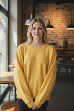 Charger l'image dans la galerie, Pull jaune poivre blanc taille s
