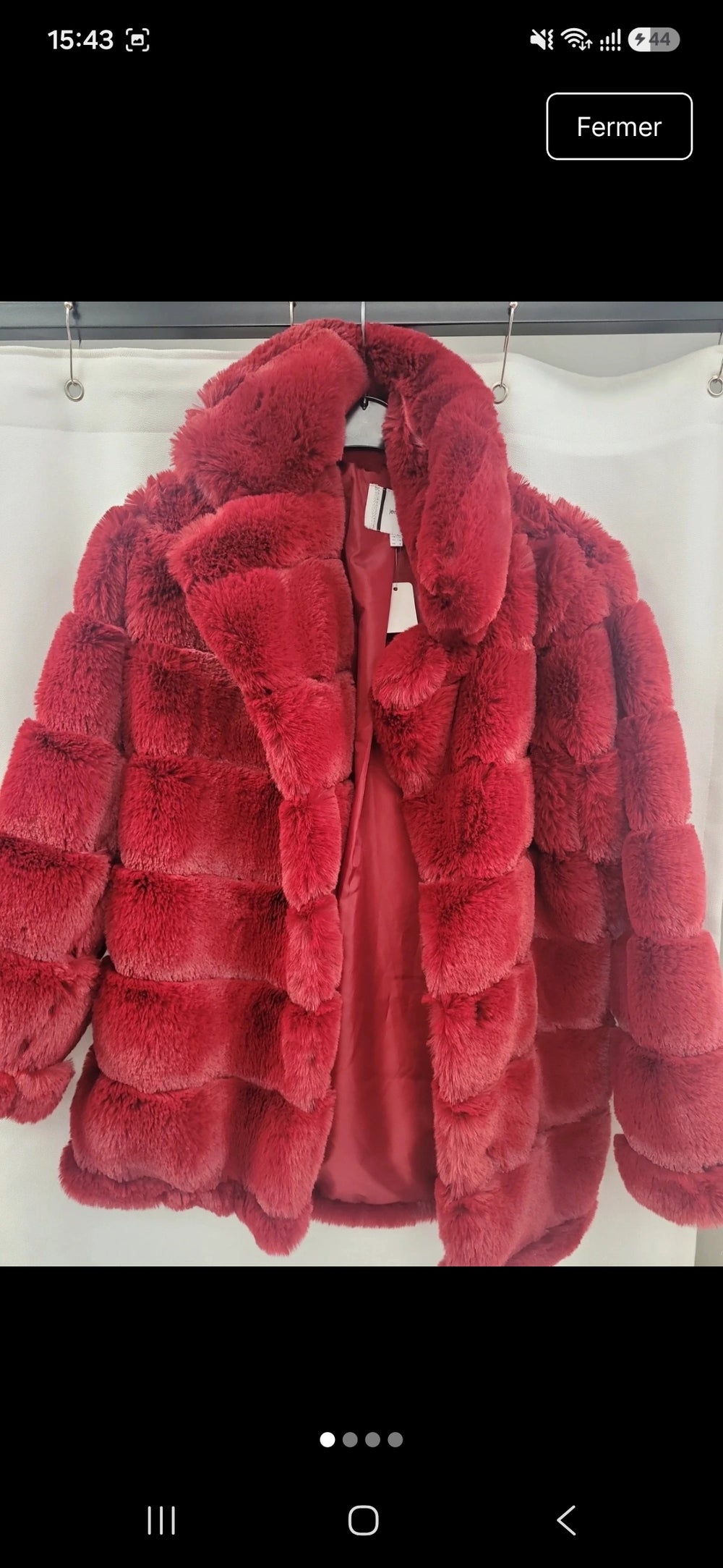 Veste pilou rouge taille s