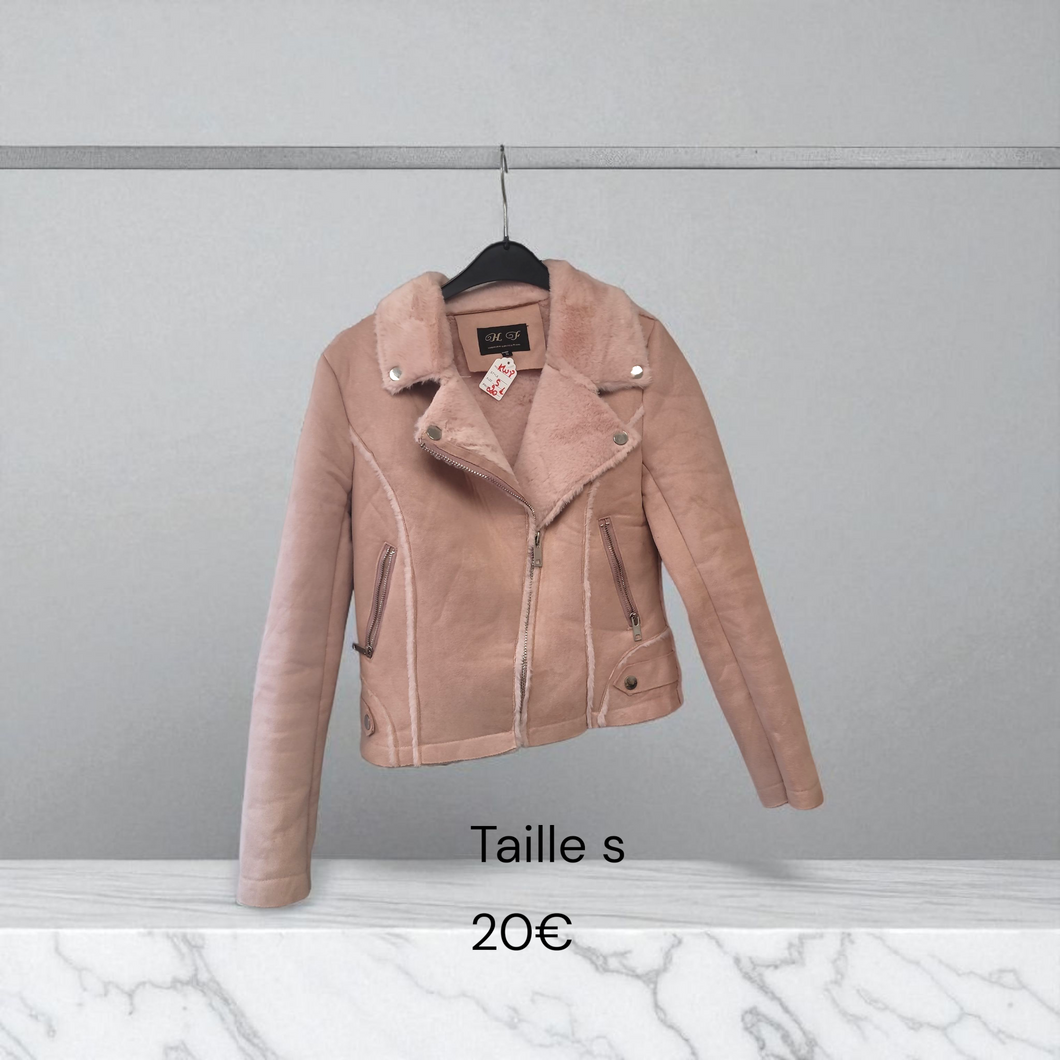 Veste en pilou rose taille s