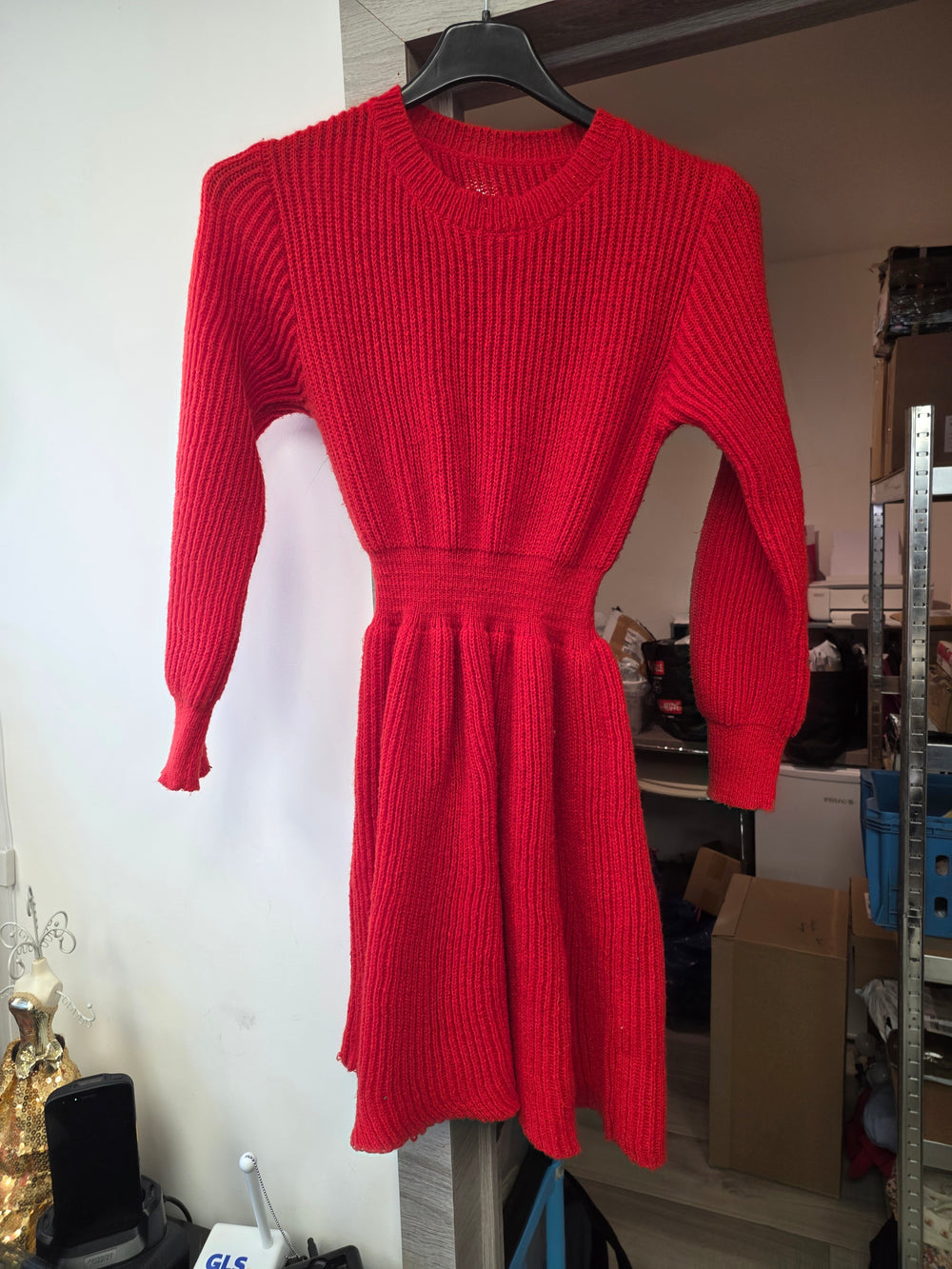 Robe rouge pull taille m