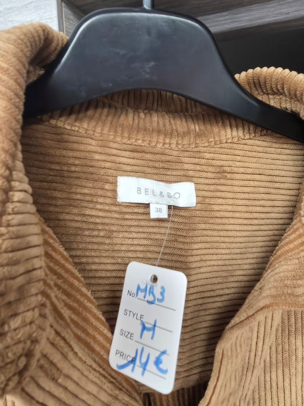 Robe velours camel taille m