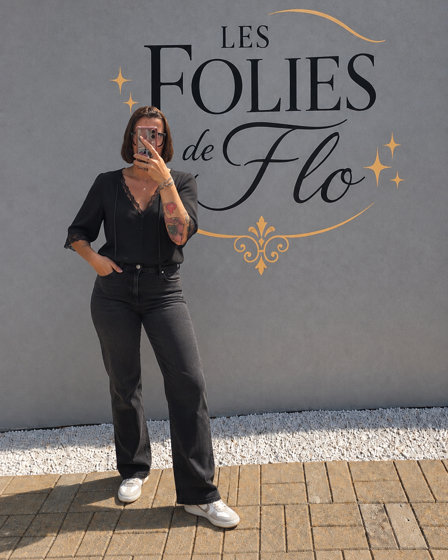 Blouse noire taille L
