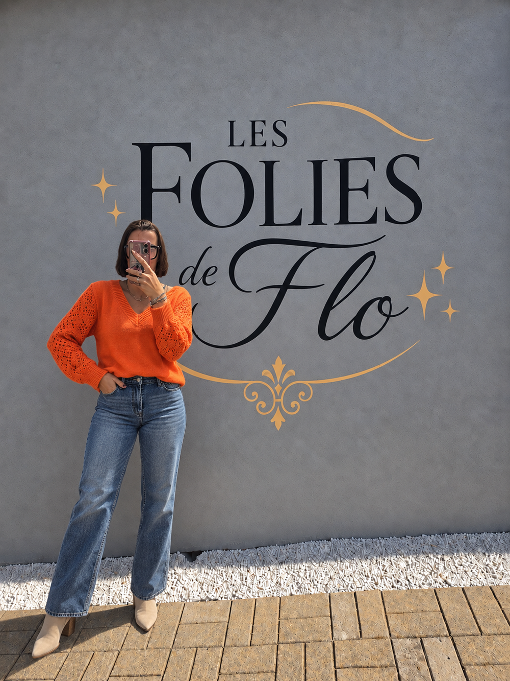 Pull orange taille s