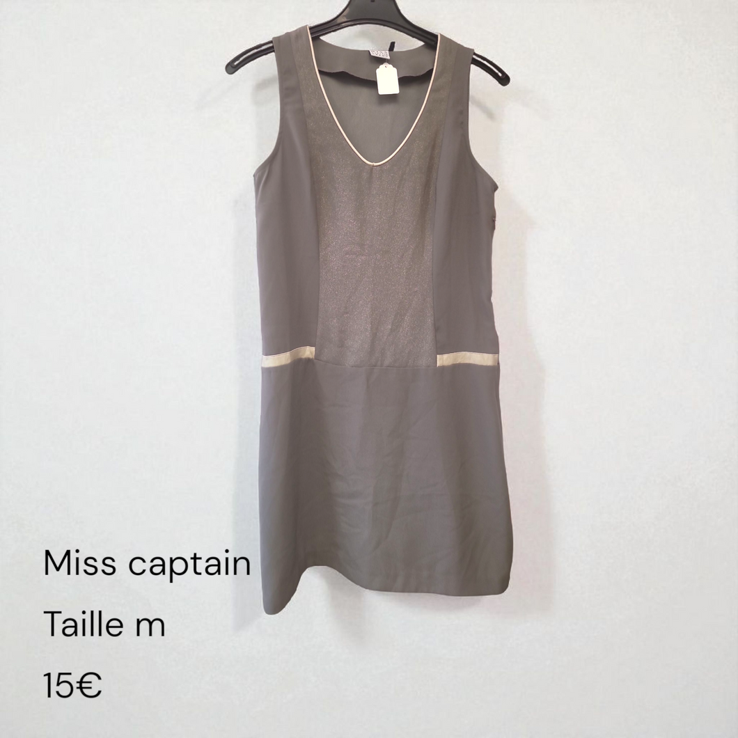 Robe miss captain gris argenté taille m