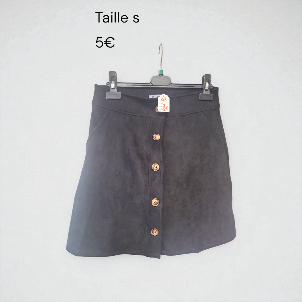 Jupe en suédine noire taille s