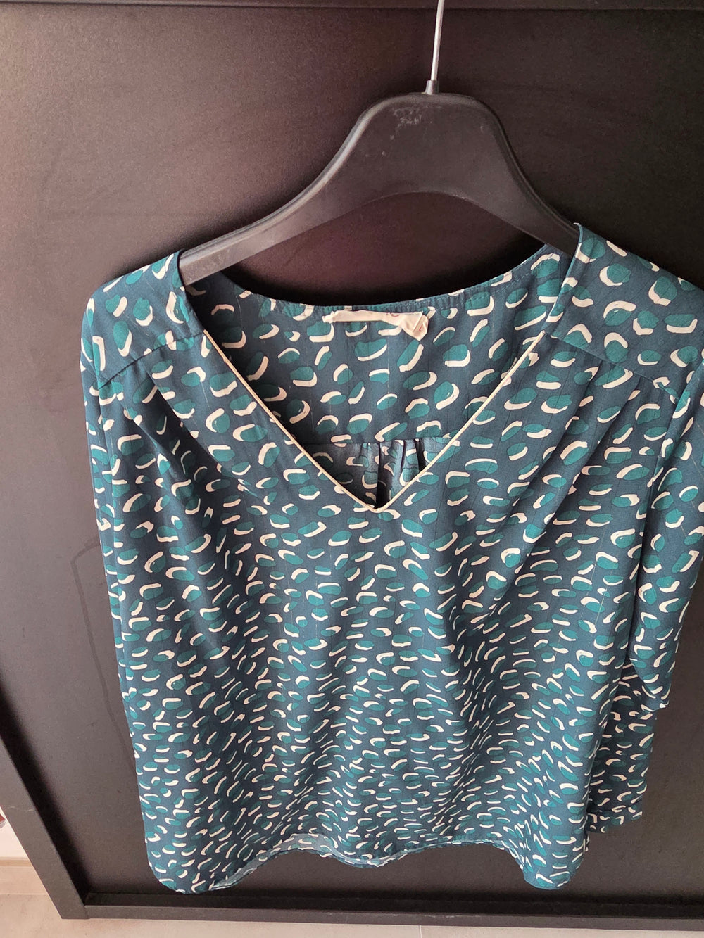 Blouse verte bleue taille L