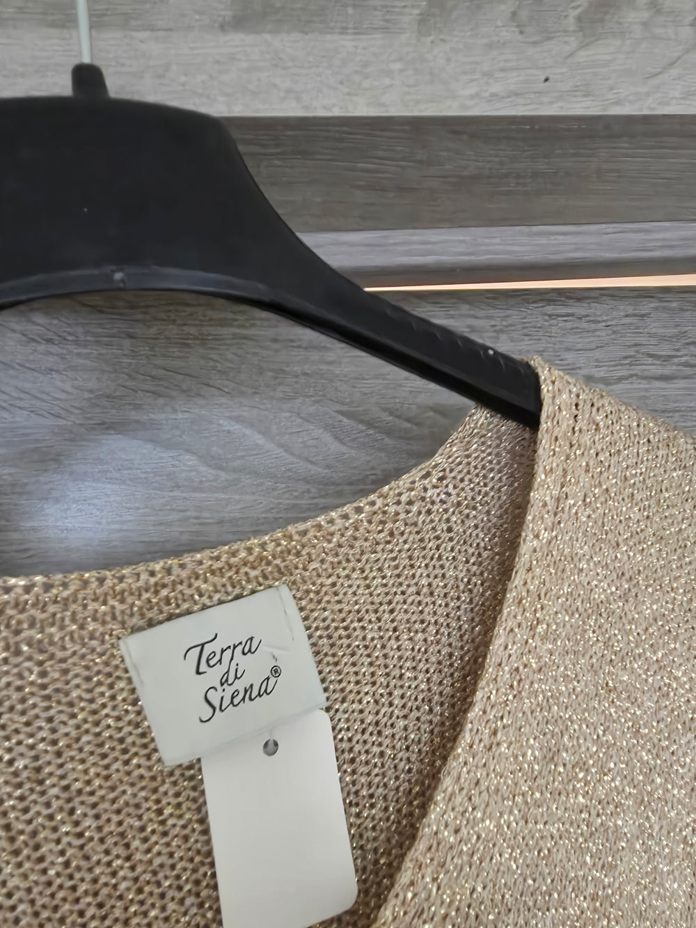 Blouse dorée taille unique