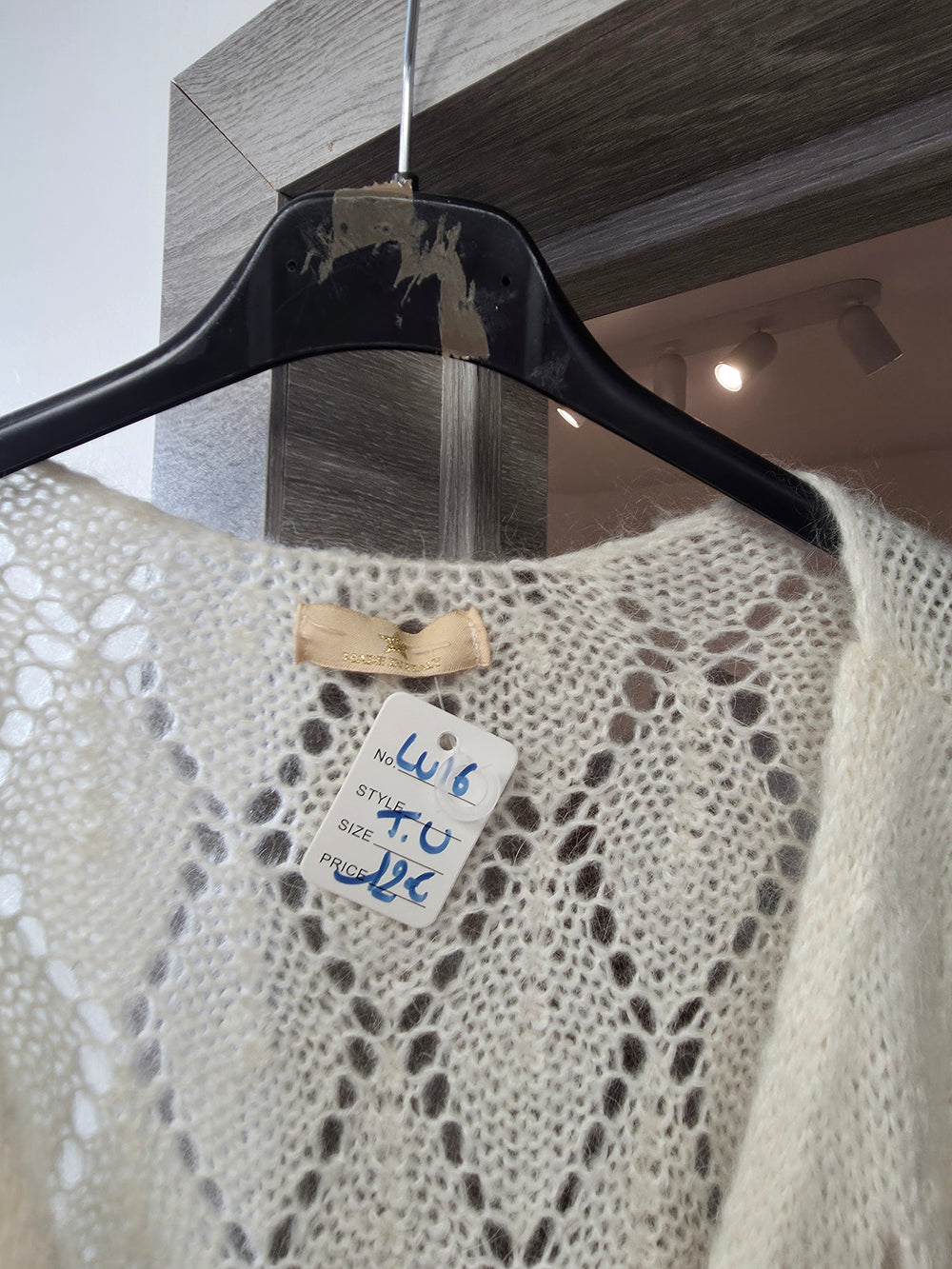 Gilet crochet beige taille unique