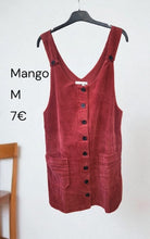 Charger l&#39;image dans la galerie, Robe en velours rouge taille m
