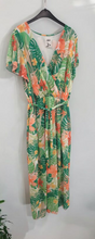 Charger l&#39;image dans la galerie, Longue robe verte et orange taille L
