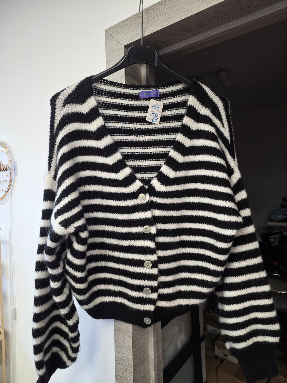 Gilet ligné taille unique