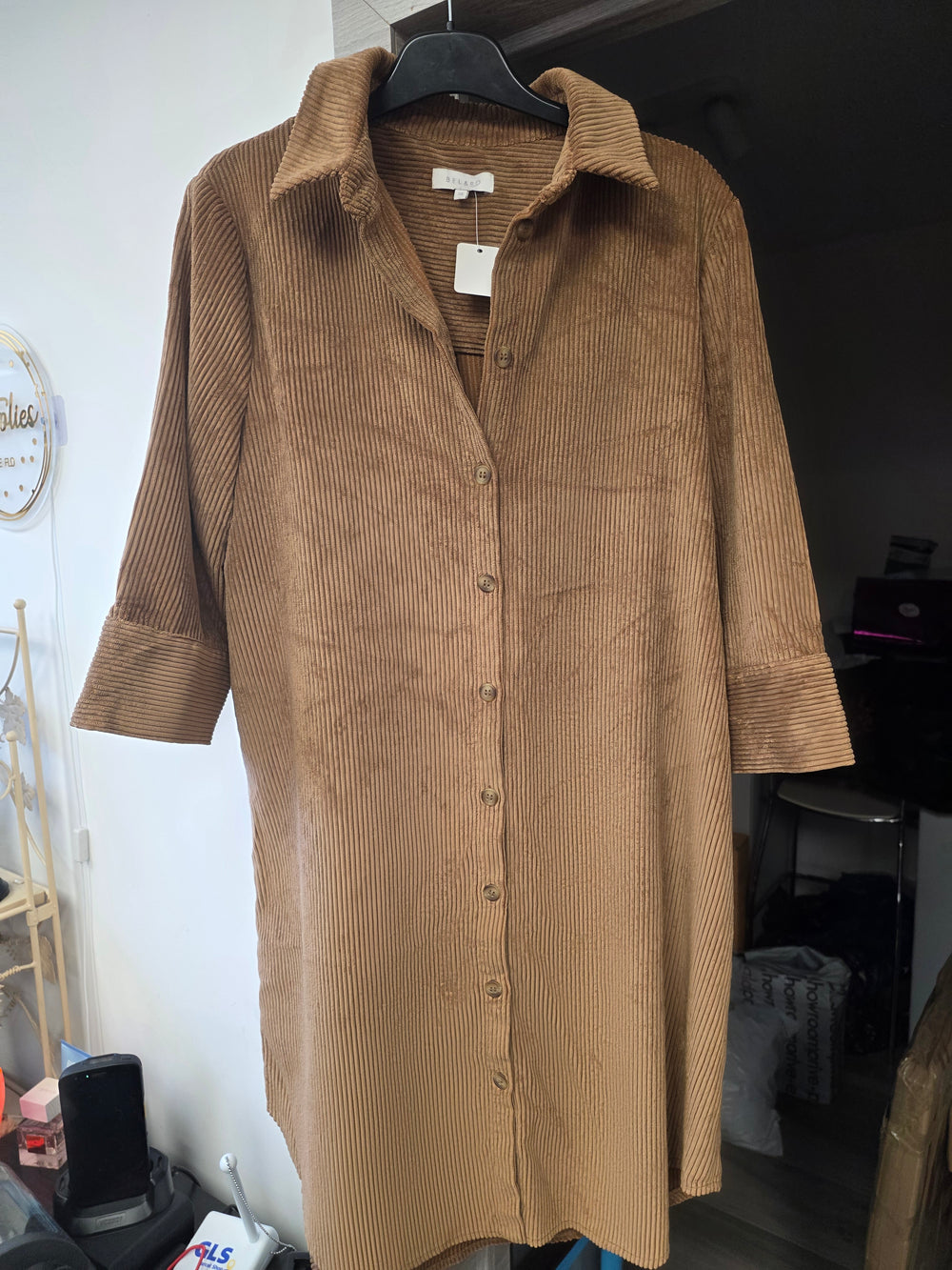 Robe velours camel taille m