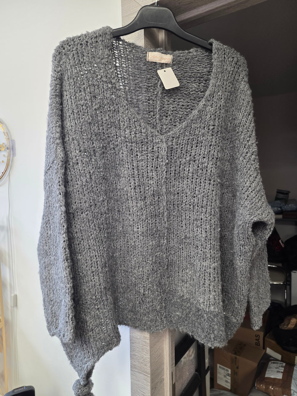 Pull gris taille unique