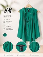 Charger l'image dans la galerie, Blouse verte taille xs
