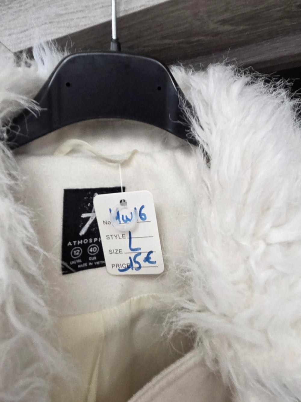 Manteau blanc taille L