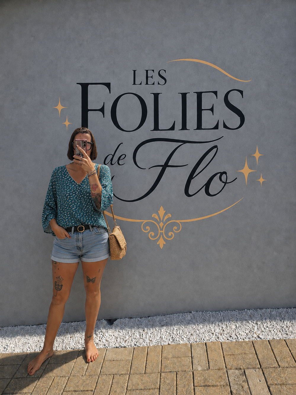 Blouse verte bleue taille L