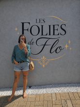 Charger l'image dans la galerie, Blouse verte bleue taille L
