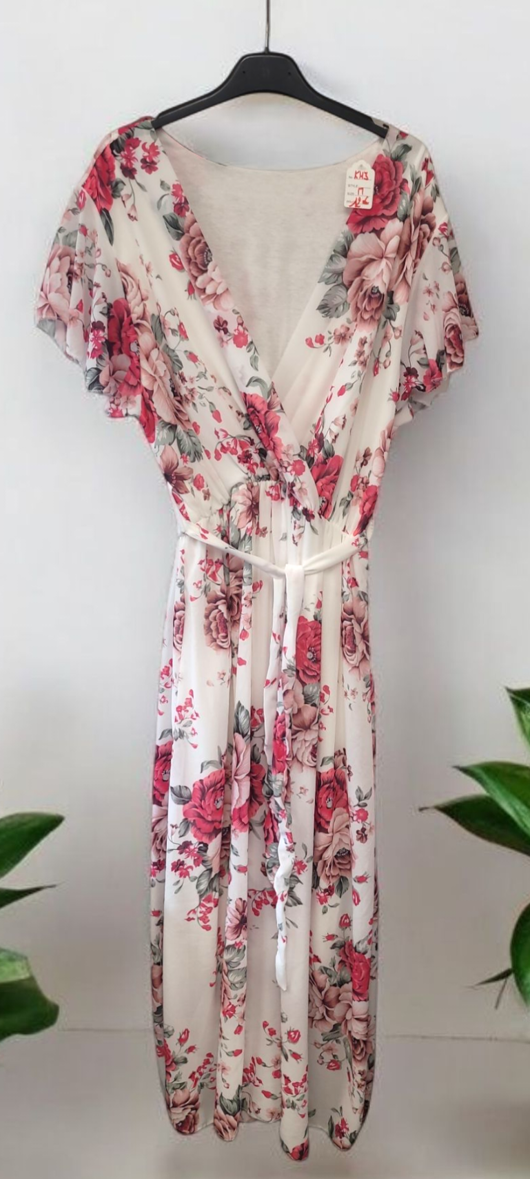 Longue robe fleurie taille m